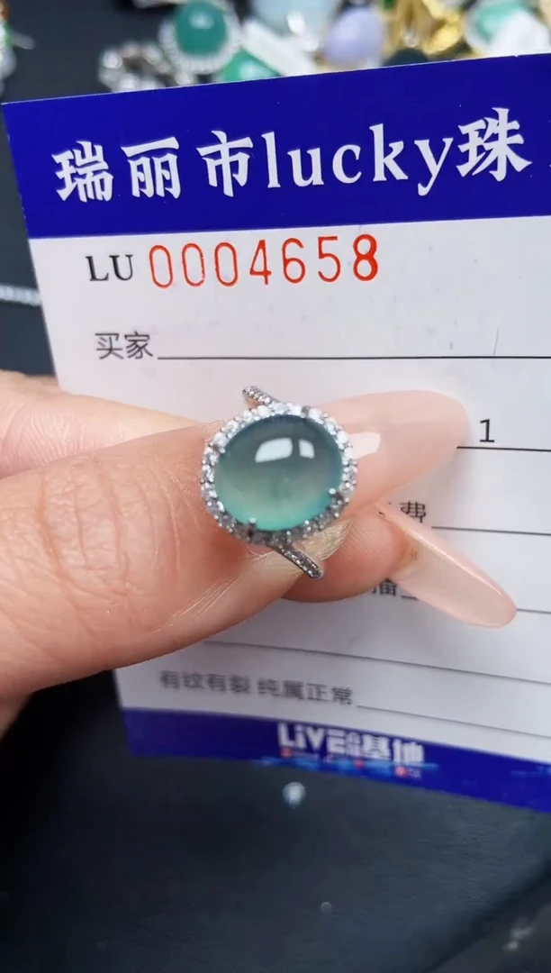 【闪购商品】翡翠颈饰银S925镶嵌4658