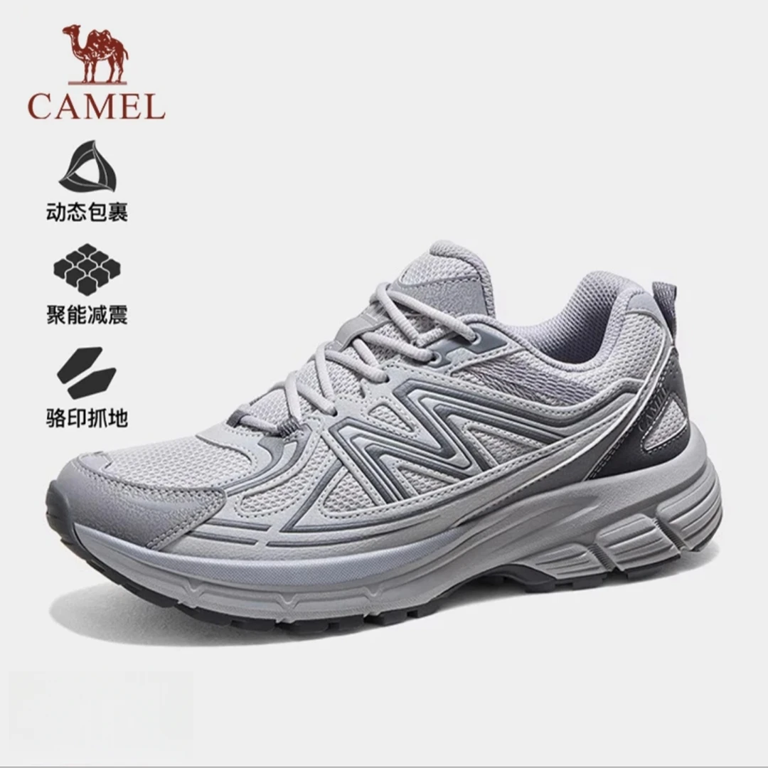 骆驼盘龙3代户外休闲鞋男士2025秋季新款男鞋透气厚底登山徒步鞋
