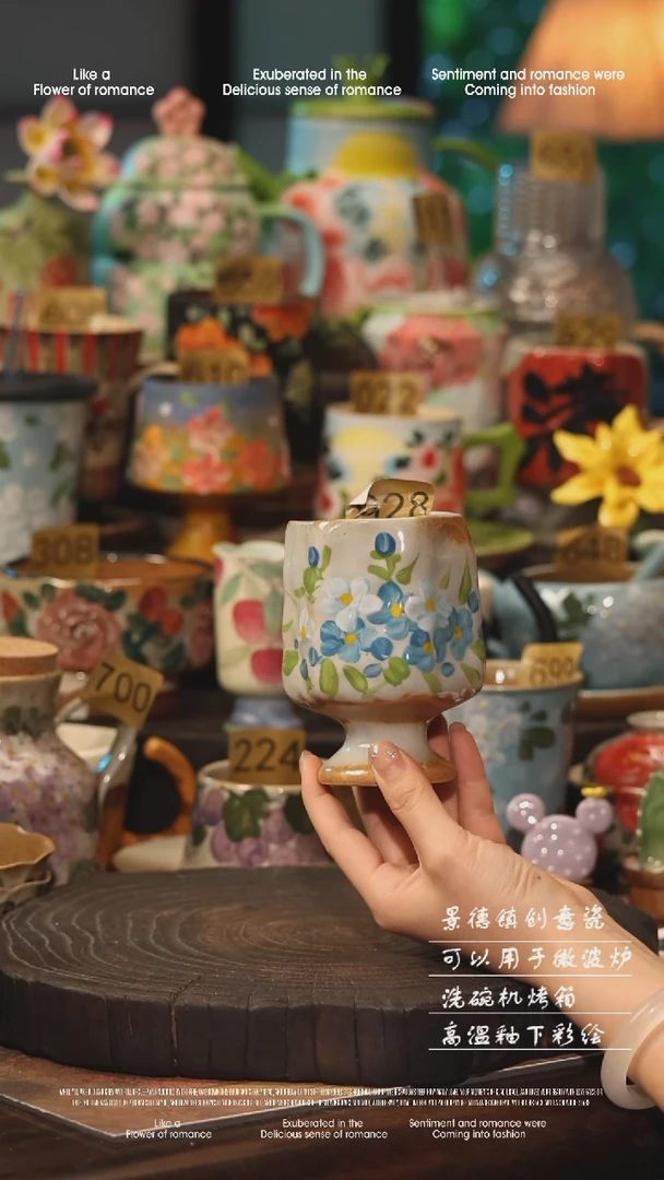 陶瓷景德镇高温釉下彩手工手绘款式