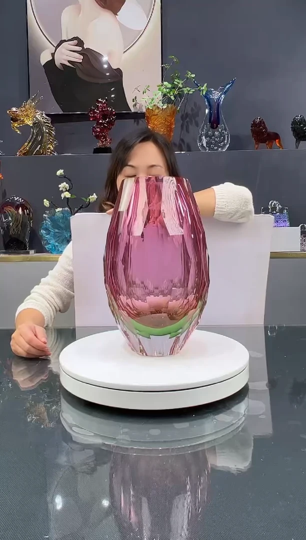 琉璃 水晶琉璃花瓶1个