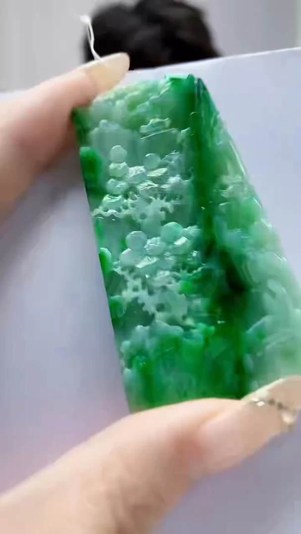 未镶嵌定制翡翠5145DD-毛货挂件35