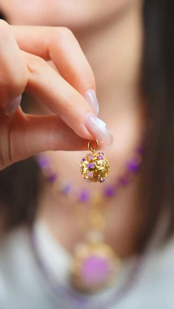 18K金镶嵌苏纪石（舒俱来）吊坠(不含链)2