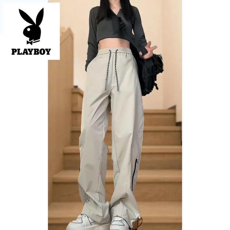 花花公子爆款阔腿冲锋裤裤子男女美式机能裤防风防水夏季登山裤