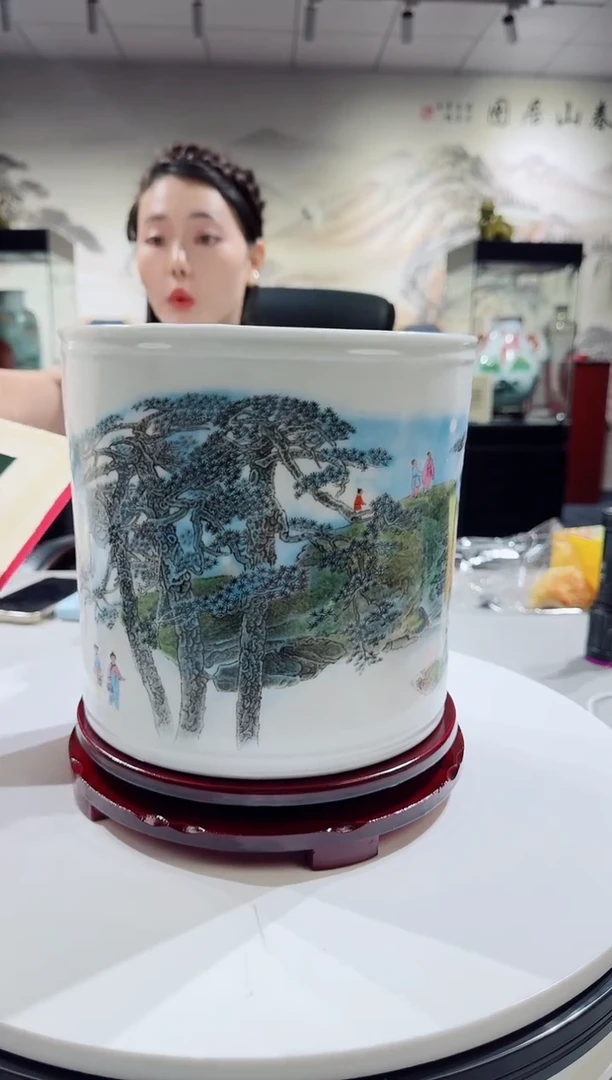 其他明月松间照笔筒礼盒装