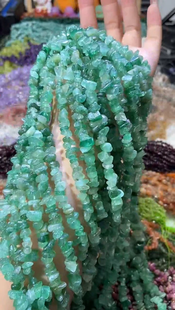 水晶珠宝半成品未镶嵌绿草莓晶