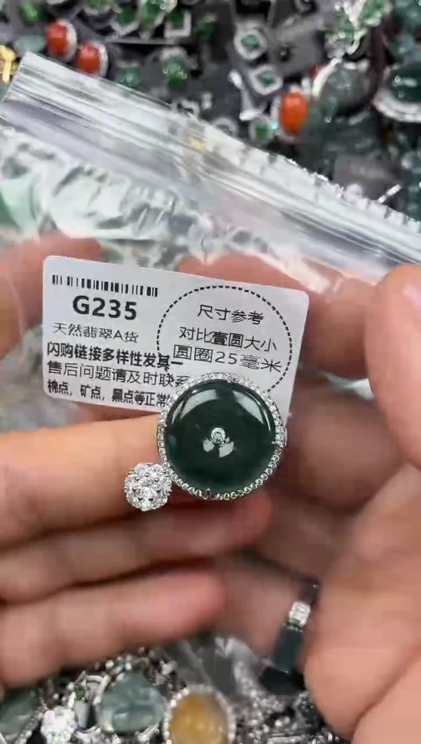 颈饰未镶嵌翡翠G235吊坠