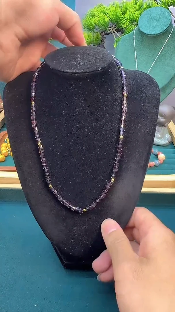 14K金镶嵌颈饰紫晶X208