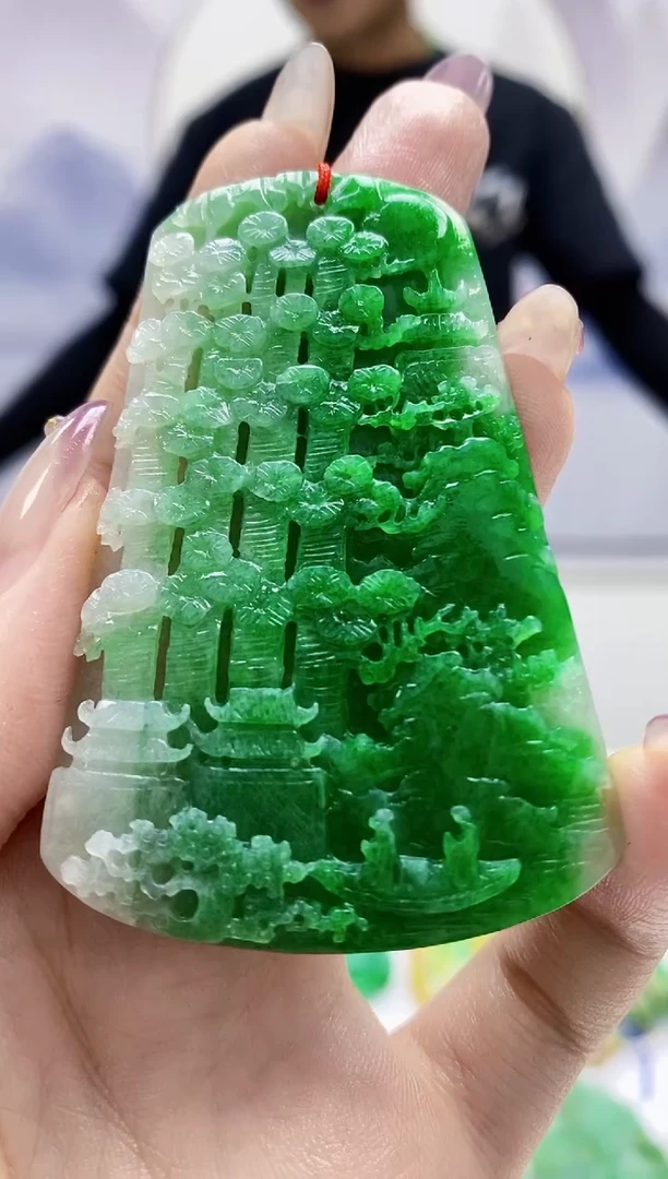 定制翡翠未镶嵌5159jw-毛货挂件150