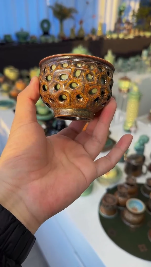 全手黄柯套杯高货茶杯