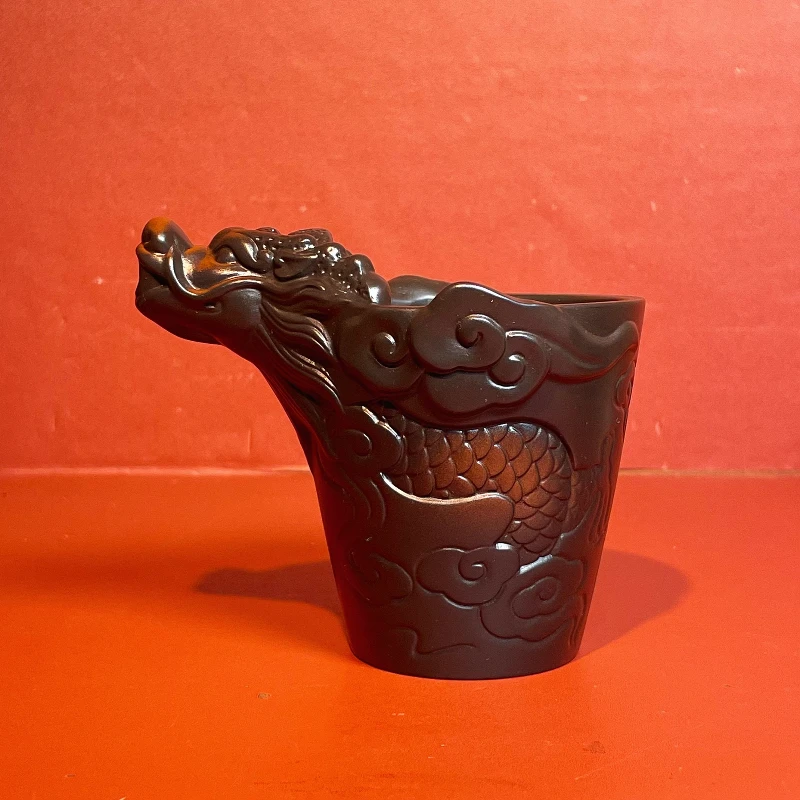 紫陶祥龙公道杯茶海分茶器手工紫砂壶配件功夫茶道G17