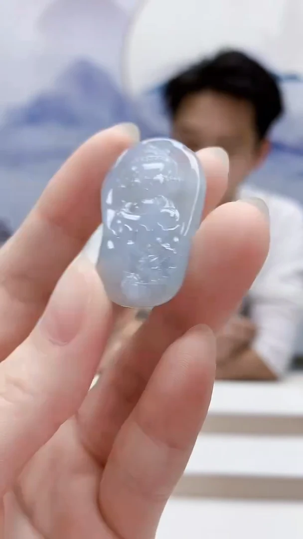 未镶嵌定制翡翠1502ry-毛货挂件4