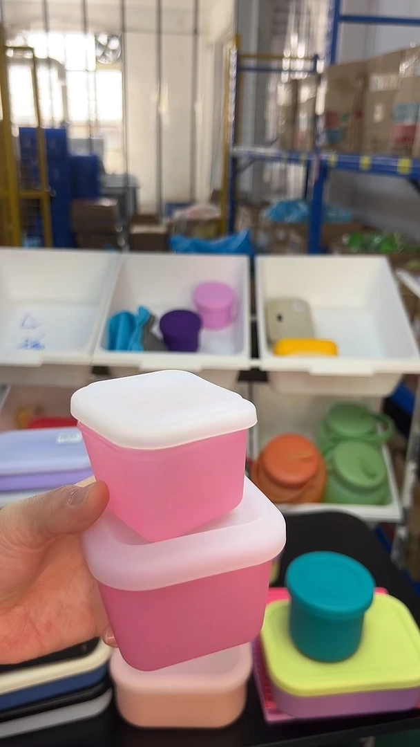 硅胶2PC-透粉-80ml/180ml辅食盒