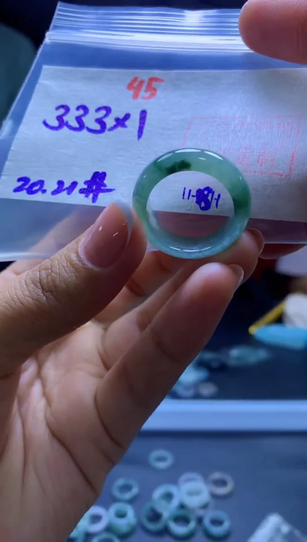 未镶嵌定制翡翠戒圈#333元-毛货需精细抛光