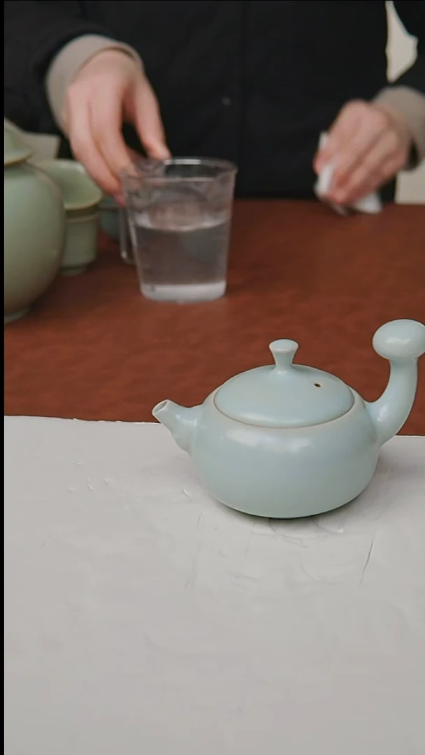 杯子瓷富山严选汝瓷，壶