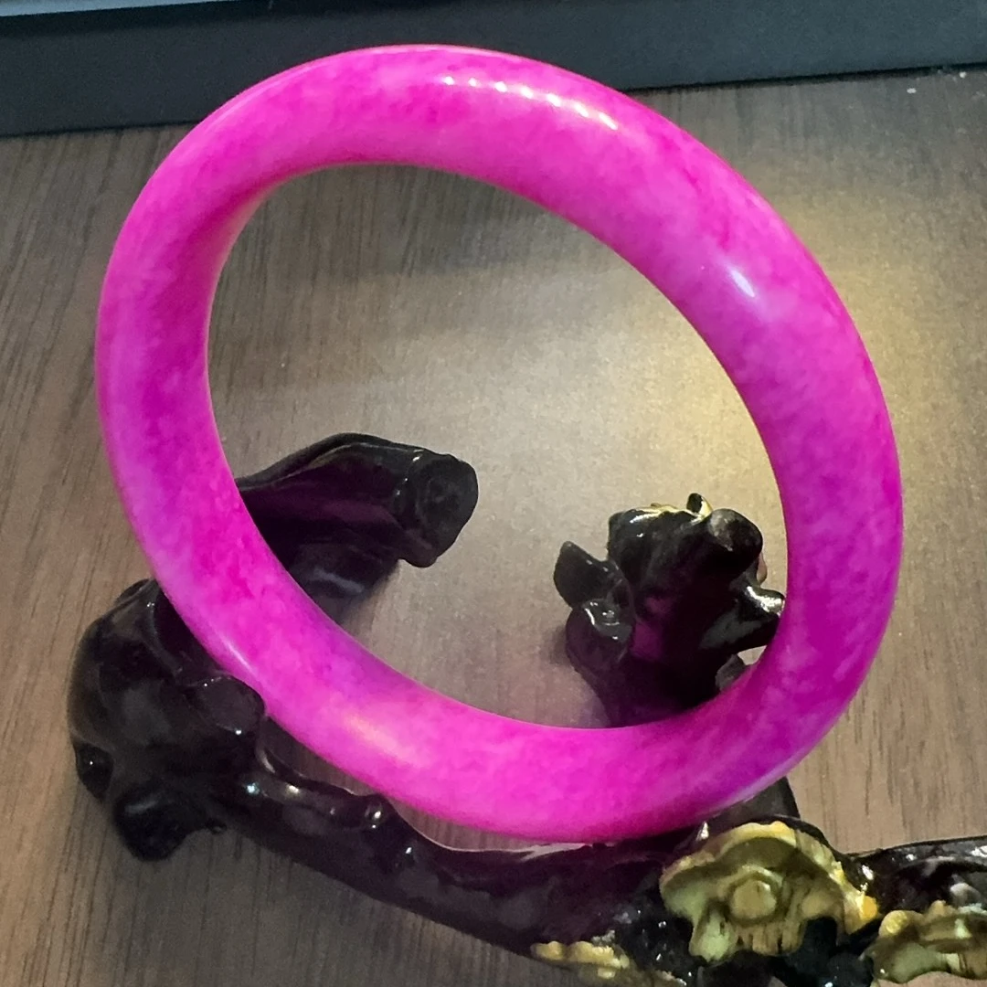 非金属珐琅手镯 樱花粉窄版手镯经典简约时尚款