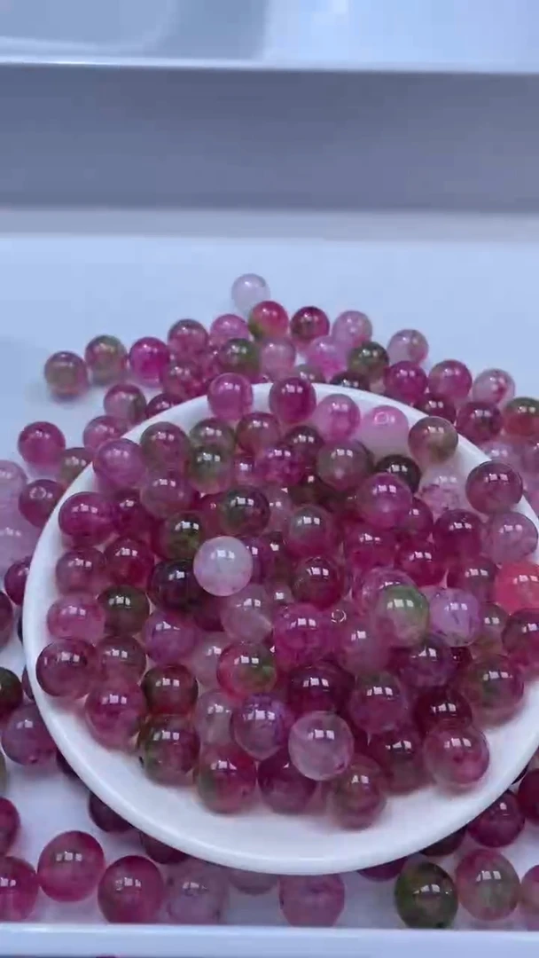 颈饰未镶嵌水晶w2989西瓜碧玺12mm*8颗