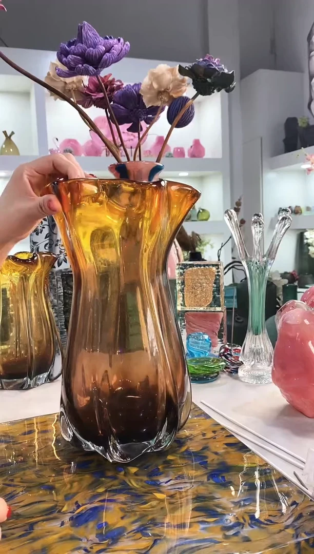 慕忆家手作琉璃花瓶大