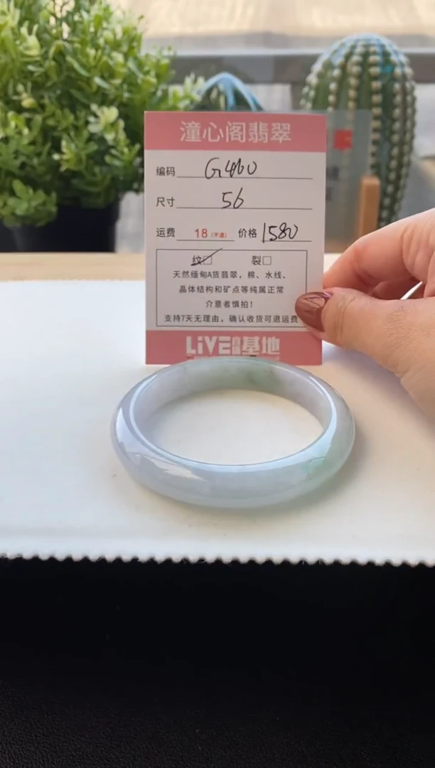 未镶嵌手镯翡翠56.5圈口 编码G460