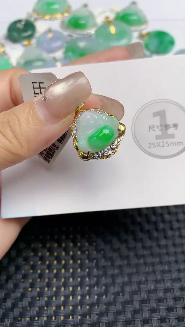 颈饰未镶嵌翡翠天然缅甸A货翡翠百元以上9元证书费自理