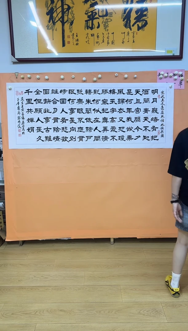 书法罗振民水调歌头作品