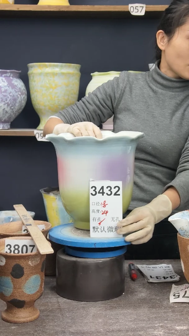 景德镇花盆默认微瑕3432【微瑕】