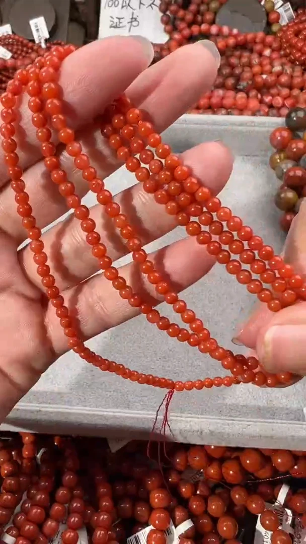 南红玛瑙手串未镶嵌3