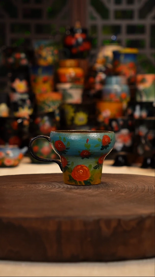 油画  手绘   釉下彩