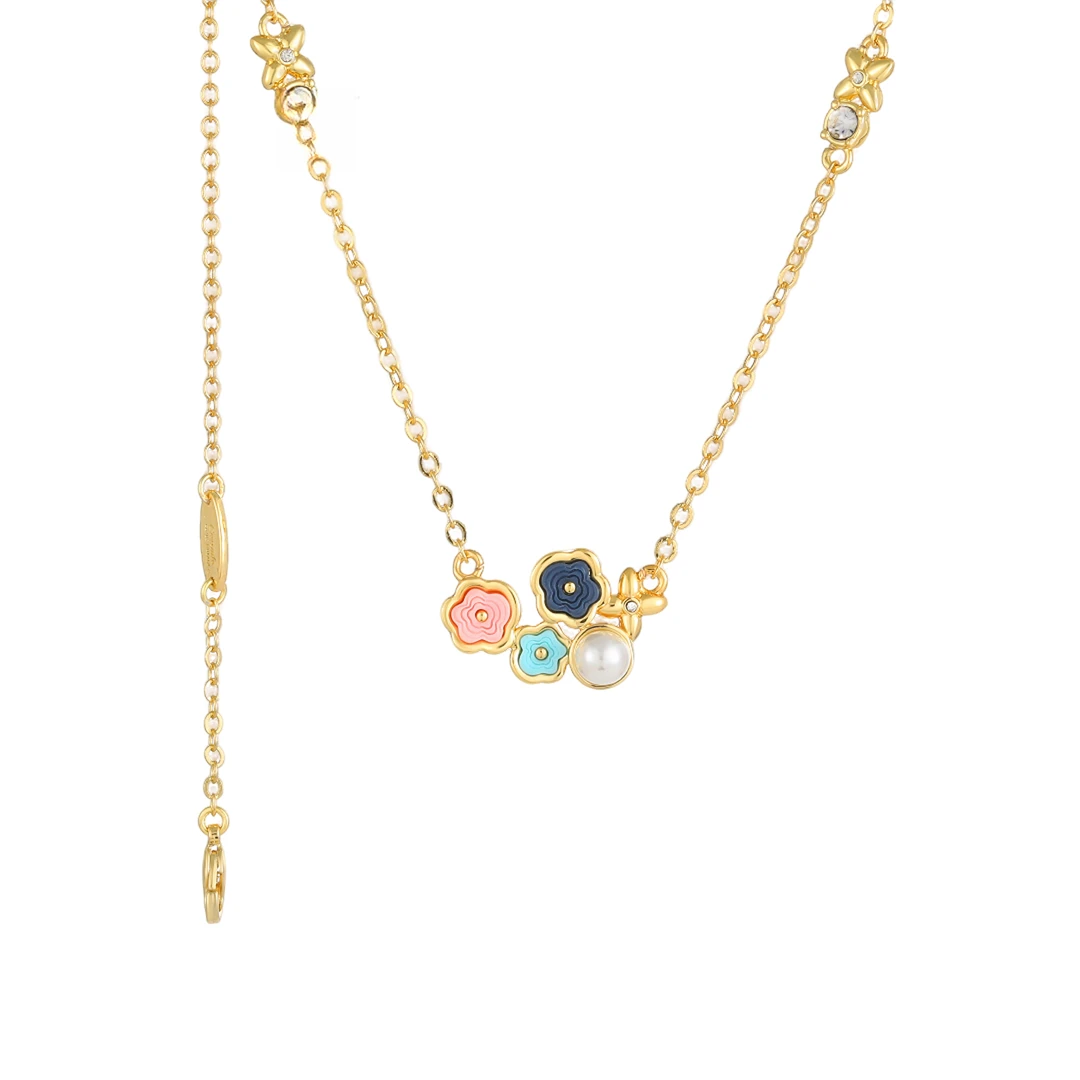 镀k金 【繁花绮梦】CNC精工 碎花 气质轻奢时尚项链 45cm 0364