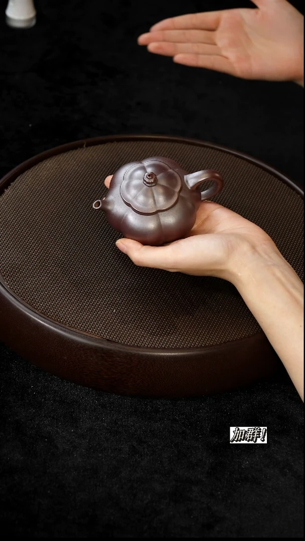 茶壶紫砂柴烧筋纹寒江140cc