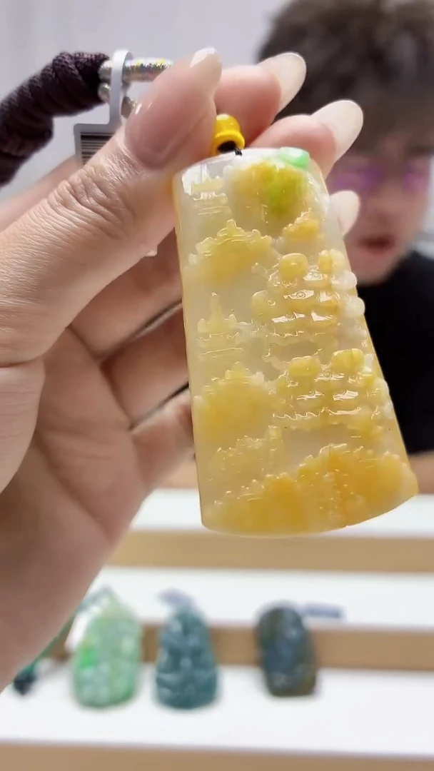 未镶嵌定制翡翠4688MM-毛货挂件37