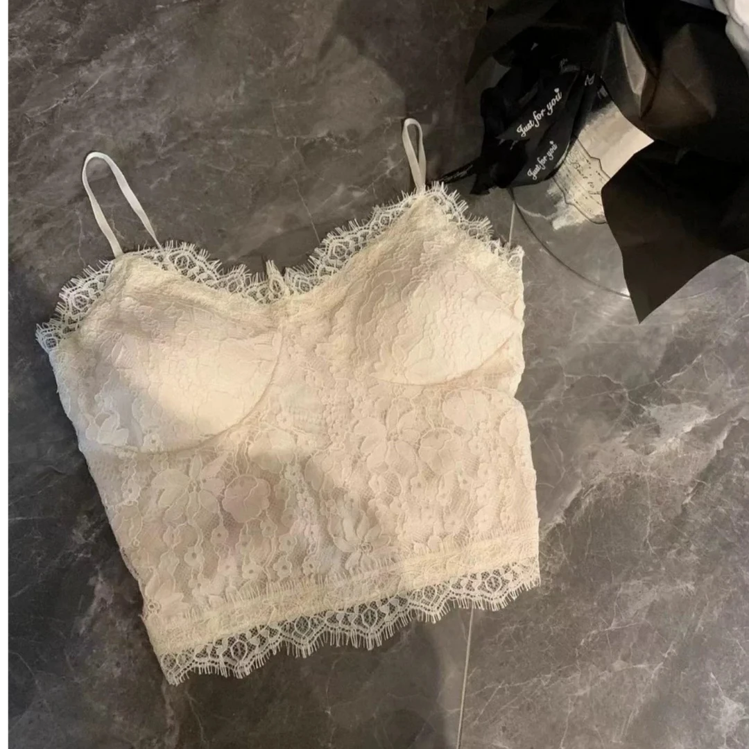 【JIAYI】法式蕾丝精致百搭吊带背心