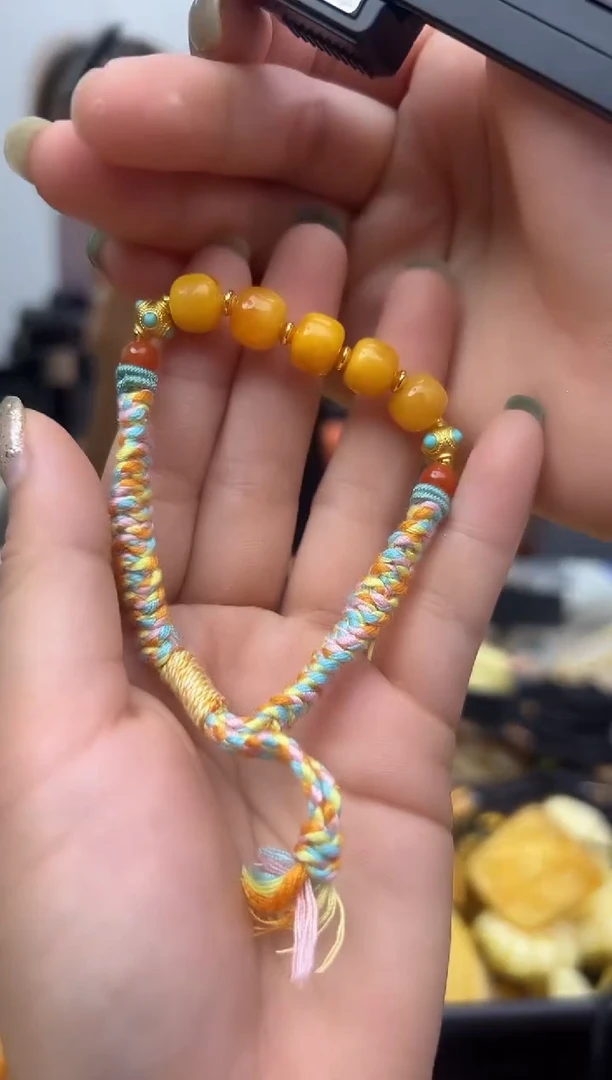 未镶嵌蜜蜡裸石蜜蜡手绳