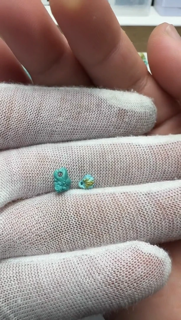 未镶嵌绿松石荷叶青蛙一对