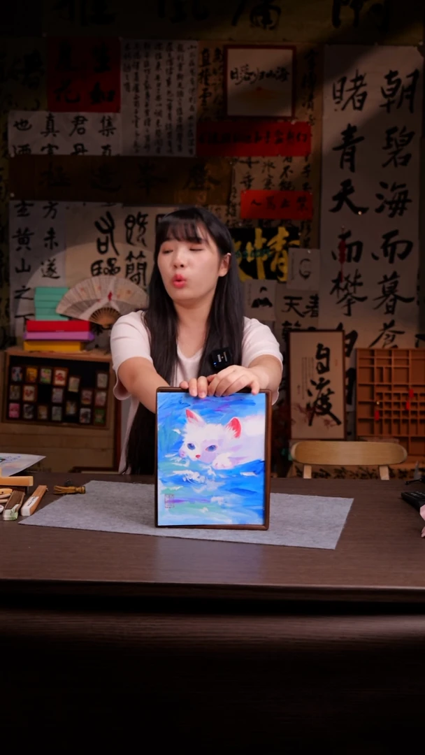 国画晚*246-9寸 手写 扇子-虫虫