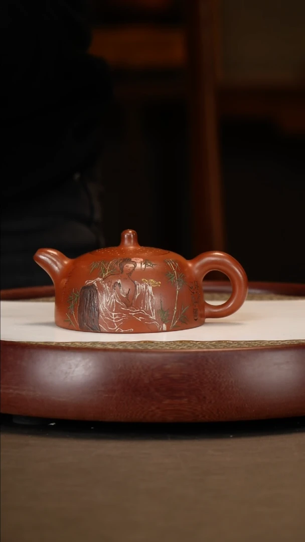 【闪购商品】紫砂茶壶【吴顺华】红泥半月   220CC