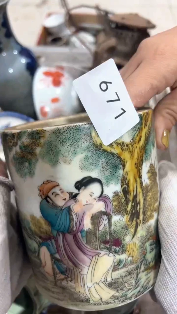 陶瓷半**雨工艺品摆件0924671