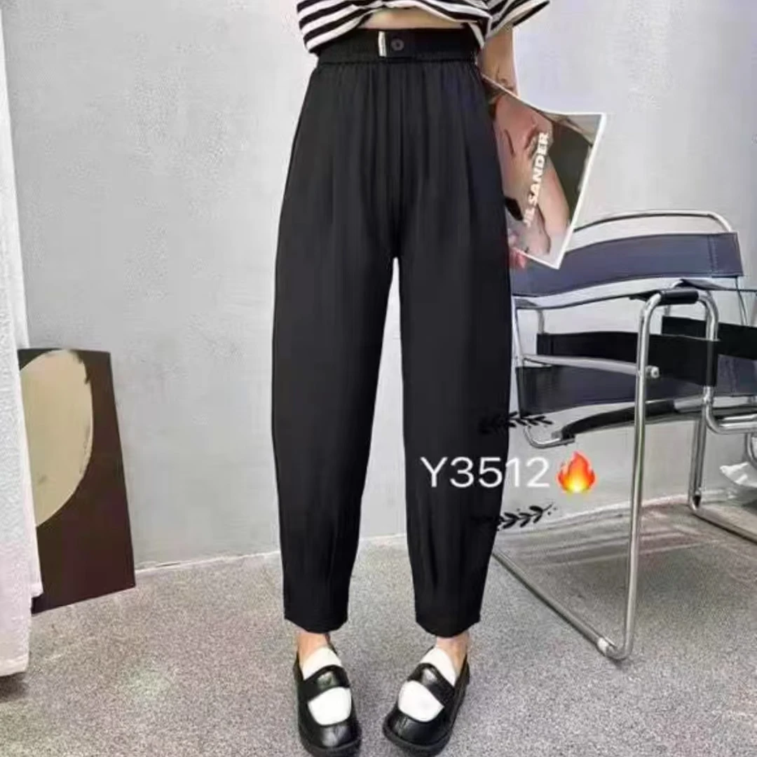 【胖彤彤】23168#钮扣白标腰萝卜裤Y/092