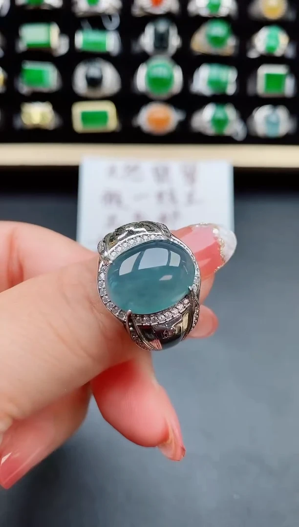【闪购商品】翡翠戒指银S925镶嵌68686