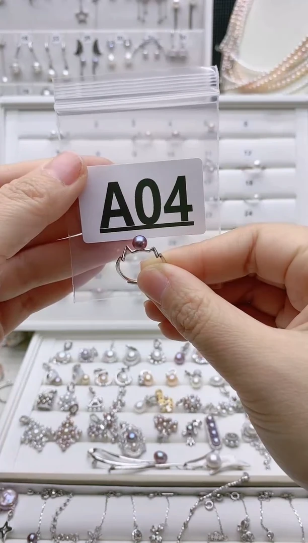 银S925镶嵌无淡水珍珠ʚ*ɞA04