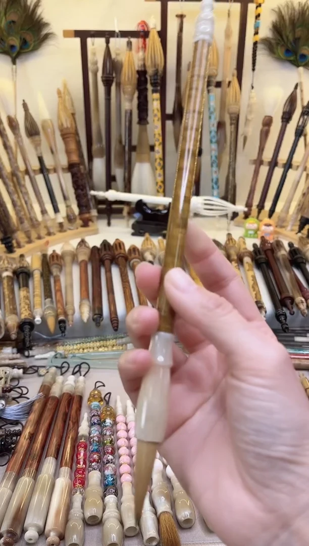 【清水试笔，拒绝蘸墨】墨琳笔庄毛笔1支金丝楠