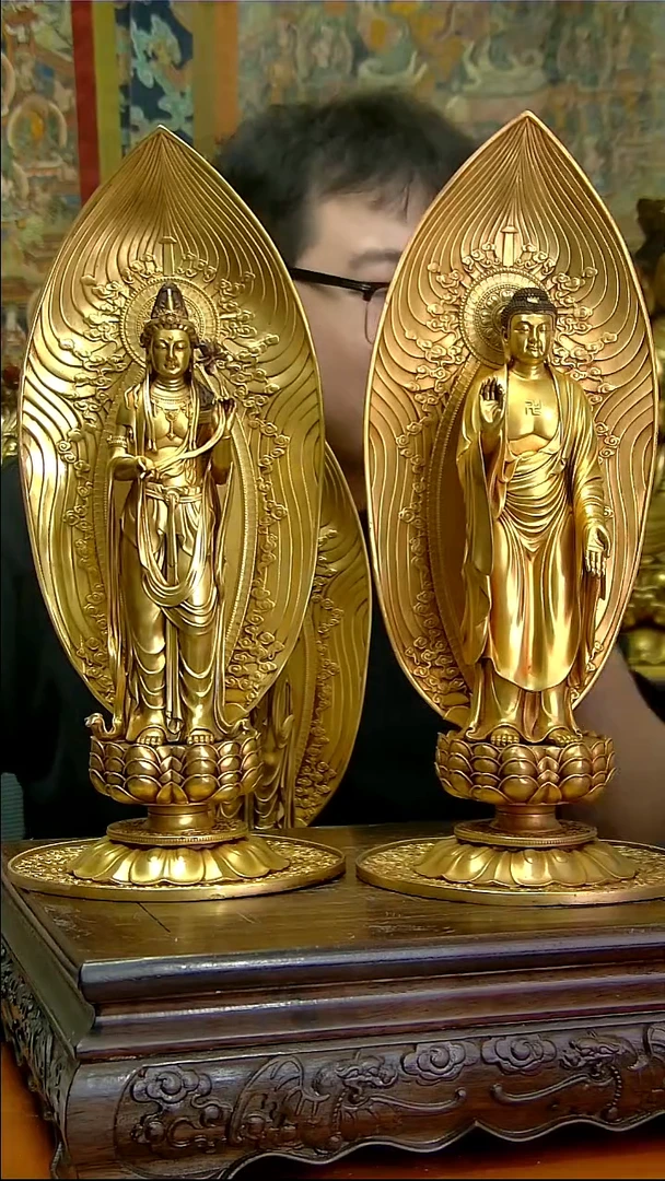 段*子造像铜像铜造像观音阿弥陀佛