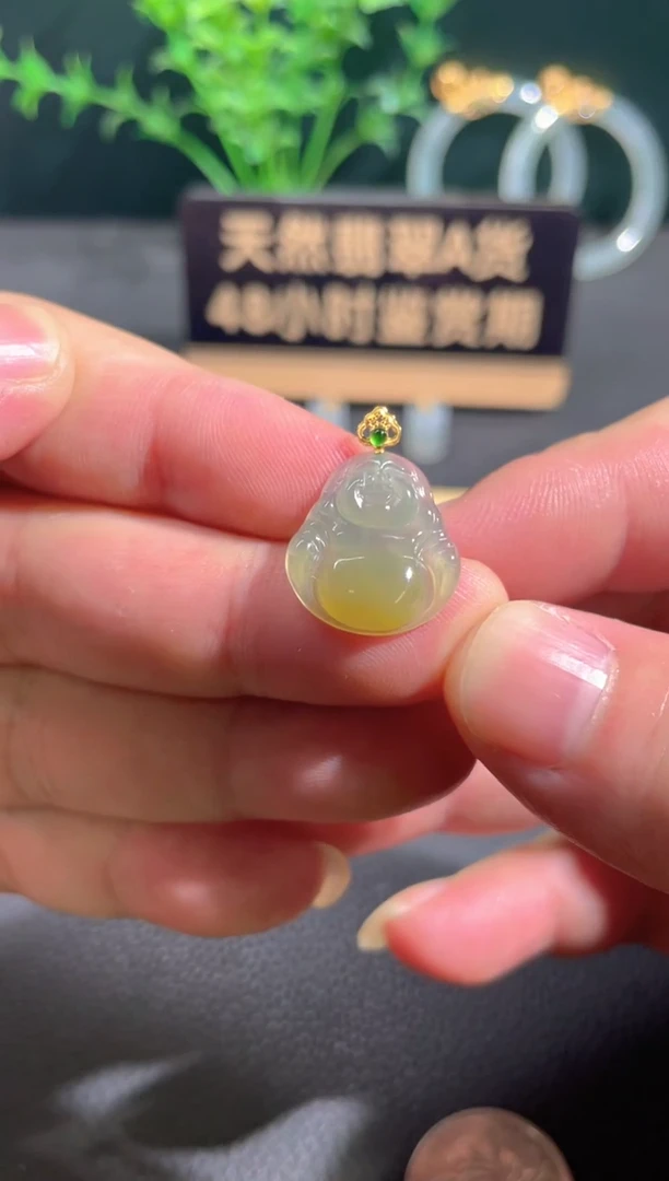 翡翠18K金镶嵌颈饰翡翠