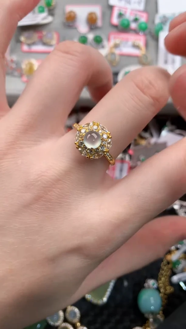 银S925镶嵌戒指翡翠1212---3