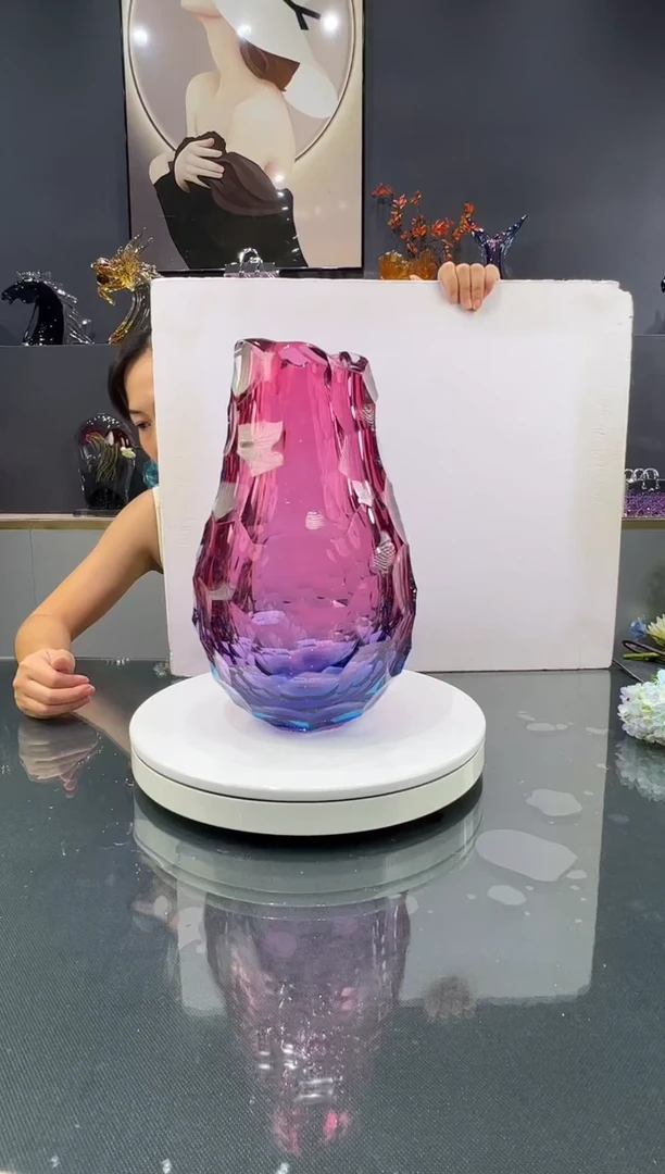 琉璃 水晶琉璃花瓶1个