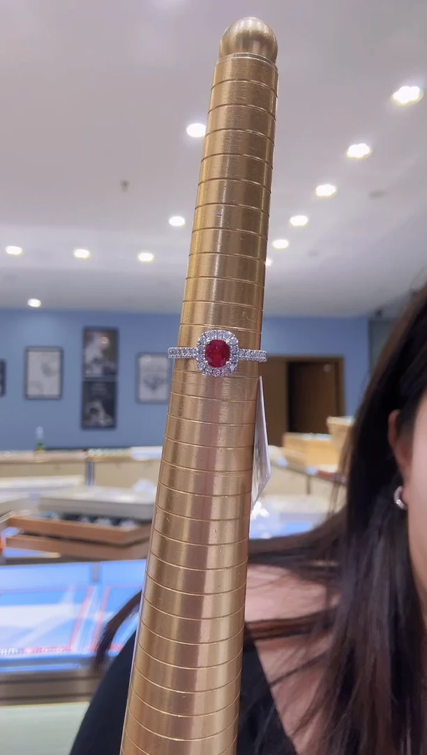 18K金镶嵌戒指红宝石精选H-红宝石戒指