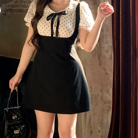 【鱼白专属】连衣裙女2024夏季新款微胖大码短袖小裙子99982