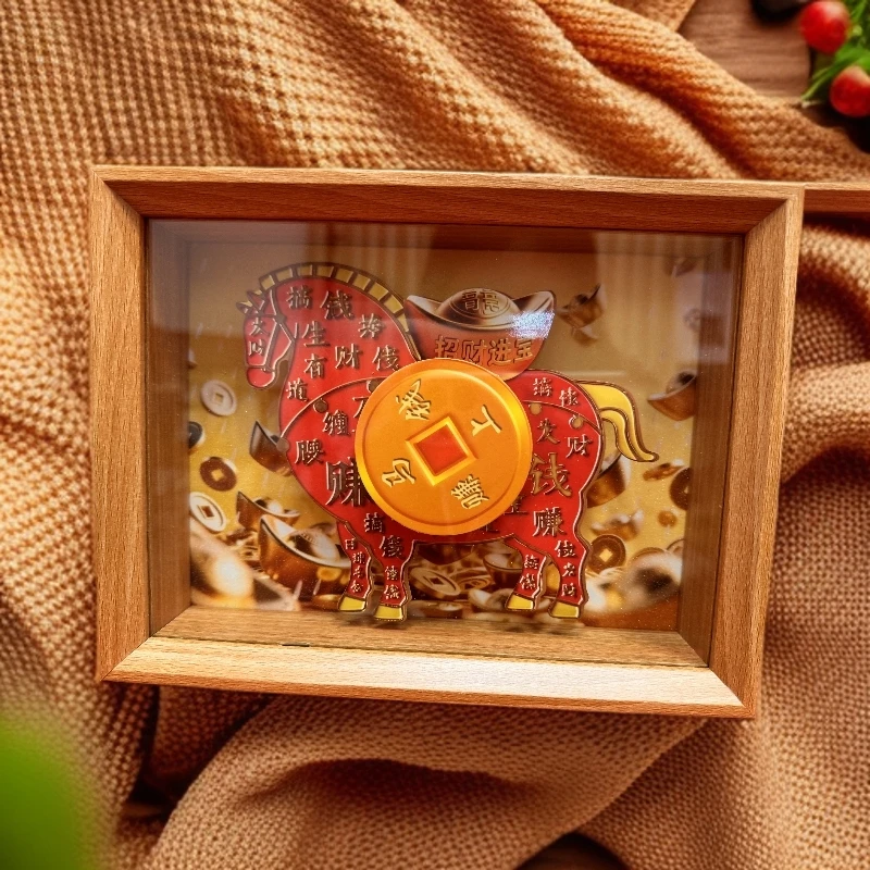 2026中式卡通新款马年摇头财神摆件马年大吉乔迁新年装饰