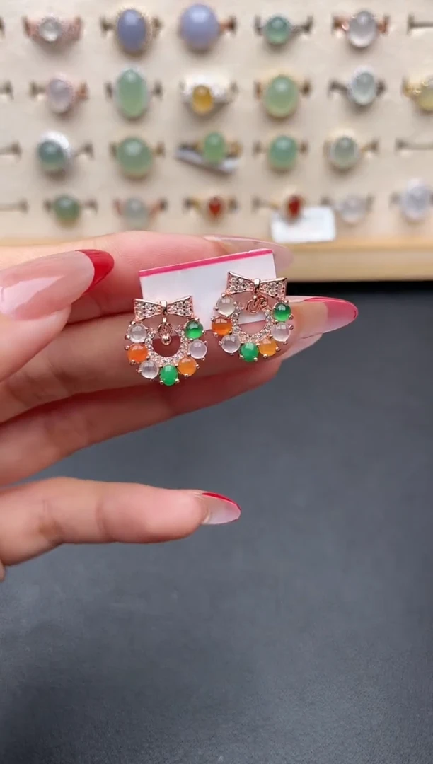 【闪购商品】翡翠戒指银S925镶嵌一物一证一礼盒