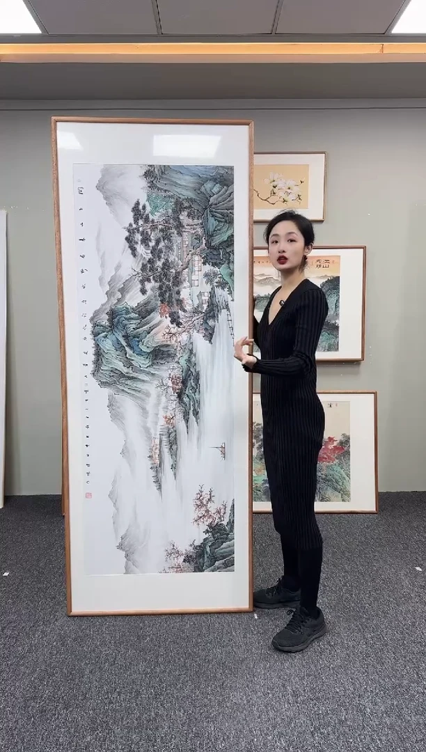 国画文人山水210*80