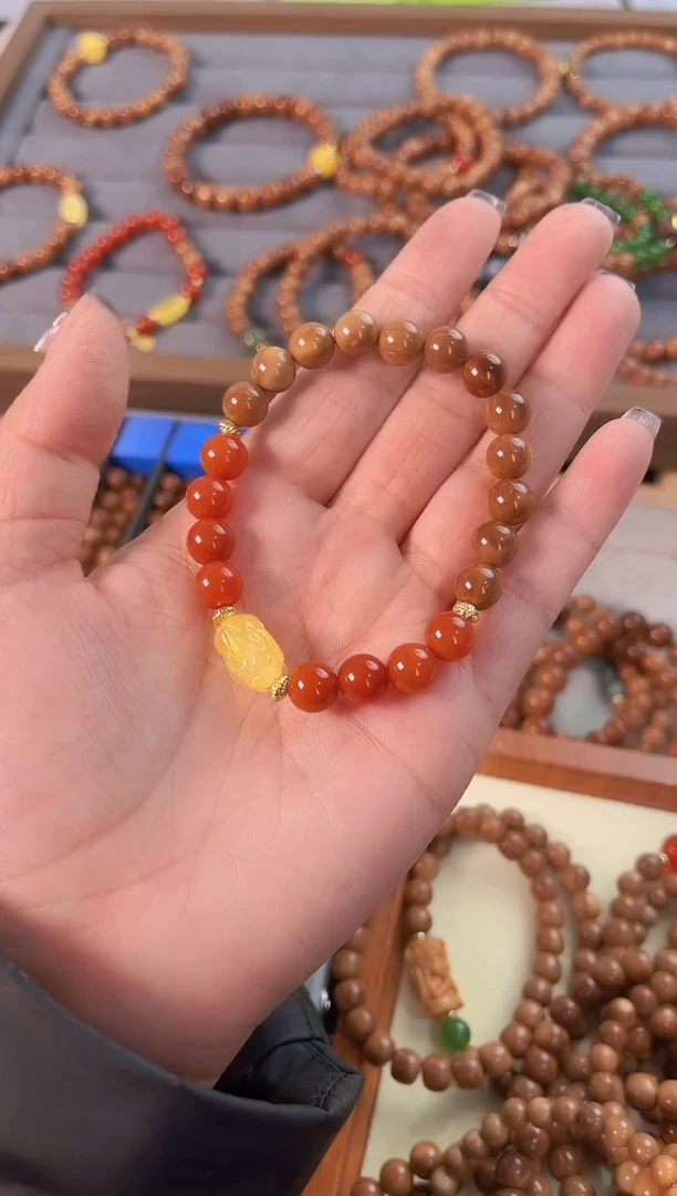 【闪购商品】库克手串未镶嵌库克南红蜜蜡貔貅